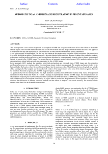 AUTOMATIC NOAA AVHRR IMAGE REGISTRATION IN MOUNTAINS AREA