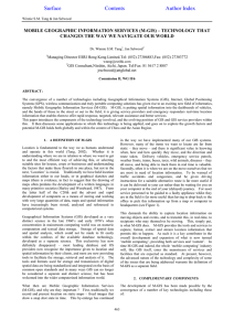 MOBILE GEOGRAPHIC INFORMATION SERVICES (M-GIS) – TECHNOLOGY THAT