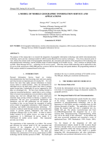 A MODEL OF MOBILE GEOGRAPHIC INFORMATION SERVICE AND APPLICATIONS