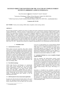 BAYESIAN OBJECT RECOGNITION FOR THE ANALYSIS OF COMPLEX FOREST