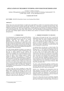 APPLICATIONS OF THE ROBUST INTERPOLATION FOR DTM DETERMINATION