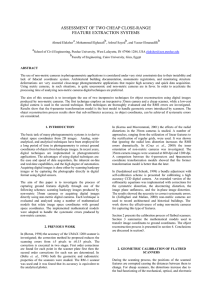 ASSESSMENT OF TWO CHEAP CLOSE-RANGE FEATURE EXTRACTION SYSTEMS