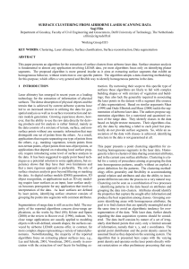 SURFACE CLUSTERING FROM AIRBORNE LASER SCANNING DATA