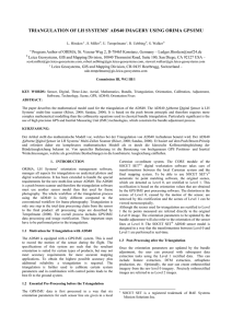 TRIANGULATION OF LH SYSTEMS’ ADS40 IMAGERY USING ORIMA GPS/IMU