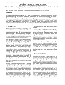 FEATURE EXTRACTION FOR QUALITY ASSESSMENT OF AERIAL IMAGE SEGMENTATION