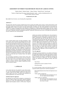 ASSESSMENT OF FOREST PARAMETERS BY MEANS OF LASER SCANNING