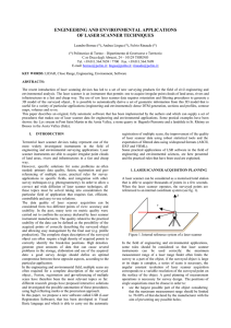 ENGINEERING AND ENVIRONMENTAL APPLICATIONS OF LASER SCANNER TECHNIQUES