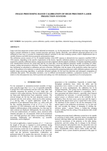 IMAGE PROCESSING BAS ED CALIBRATION OF HIGH PRECISION LASER PROJECTION SYSTEMS