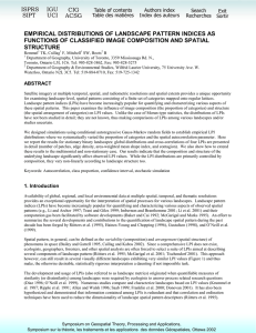 EMPIRICAL DISTRIBUTIONS OF LANDSCAPE PATTERN INDICES AS ISPRS IGU