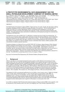 A PROTOTYPE ENVIRONMENTAL DATA MANAGEMENT GIS FOR