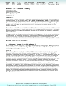 Wireless GIS – Concept &amp; Reality ISPRS IGU CIG