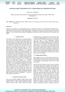 MAPMANAGER: THE DESIGN OF A COM-BASED GIS COMPONENTWARE