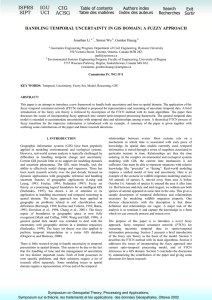 HANDLING TEMPORAL UNCERTAINTY IN GIS DOMAIN: A FUZZY APPROACH