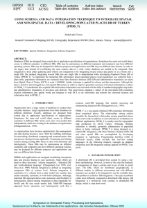 USING SCHEMA AND DATA INTEGRATION TECHNIQUE TO INTEGRATE SPATIAL