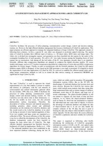 AN EFFICIENT DATA MANAGEMENT APPROACH FOR LARGE CYBERCITY GIS