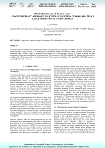 INCREMENTAL DATA EVOLUTION - COMPLEMENTARY APPROACH TO SCHEMA EVOLUTION OF ORGANISATION’S