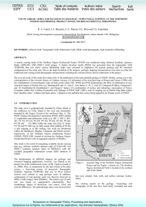 USE OF AIRSAR / JERS-1 SAR DATASETS IN GEOLOGIC /... NEGROS GEOTHERMAL PROJECT (NNGP), NEGROS OCCIDENTAL, PHILIPPINES