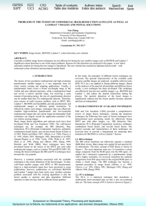 LITE AS WELL AS LANDSAT 7 IMAGES AND INITIAL SOLUTIONS