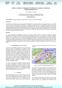 USING LANDSAT-7 IMAGES TO UPDATE CANADIAN NATIONAL TOPOGRAPHIC DATA