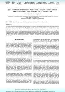 RICE INVENTORY DATA UPDATE PROCEDURE BASED ON REMOTE SENSED