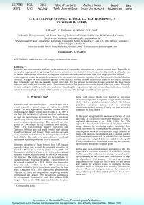 EVALUATION OF AUTOMATIC ROAD EXTRACTION RESULTS FROM SAR IMAGERY