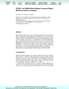 STOQL: An ODMG-Based Spatio-Temporal Object Model and Query Language ISPRS IGU