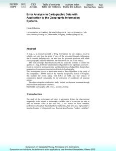 Error Analysis in Cartographic Data with Application to the Geographic Information Systems ISPRS