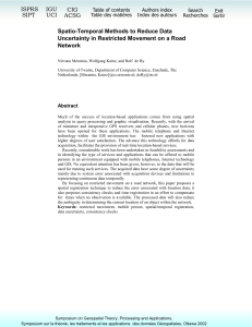 Spatio-Temporal Methods to Reduce Data Network ISPRS