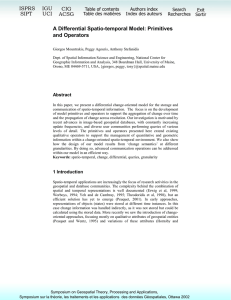 A Differential Spatio-temporal Model: Primitives and Operators ISPRS IGU
