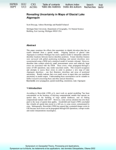 Revealing Uncertainty in Maps of Glacial Lake Algonquin ISPRS IGU