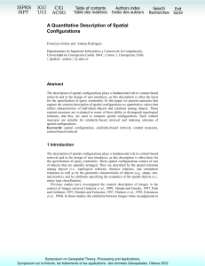 A Quantitative Description of Spatial Configurations ISPRS IGU
