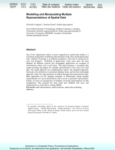 Modelling and Manipulating Multiple Representations of Spatial Data ISPRS IGU