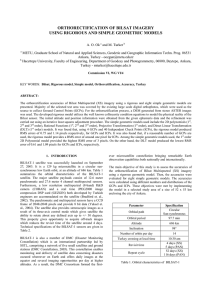 ORTHORECTIFICATION OF BILSAT IMAGERY USING RIGOROUS AND SIMPLE GEOMETRIC MODELS