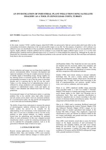 AN INVESTIGATION OF INDUSTRIAL PLANT POLLUTION USING SATELLITE