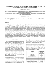 COMPARISON OF DIFFERENT MATHEMATICAL MODELS ON THE ACCURACY OF