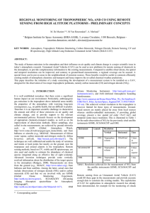 REGIONAL MONITORING OF TROPOSPHERIC NO AND CO USING REMOTE