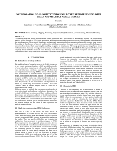 INCORPORATION OF ALLOMETRY INTO SINGLE-TREE REMOTE SENSING WITH