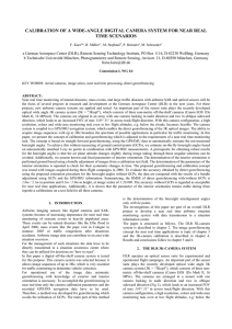 CALIBRATION OF A WIDE-ANGLE DIGITAL CAMERA SYSTEM FOR NEAR REAL