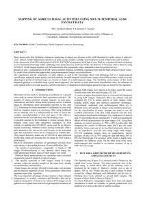 MAPPING OF AGRICULTURAL ACTIVITIES USING MULTI-TEMPORAL ASAR ENVISAT DATA