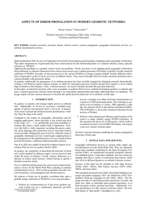 ASPECTS OF ERROR PROPAGATION IN MODERN GEODETIC NETWORKS