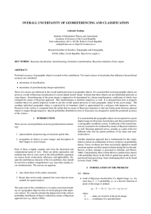 OVERALL UNCERTAINTY OF GEOREFERENCING AND CLASSIFICATION