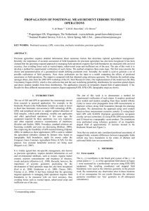 PROPAGATION OF POSITIONAL MEASUREMENT ERRORS TO FIELD OPERATIONS