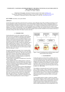 UNCERTAINTY, VAGUENESS AND INDISCERNIBILITY: THE IMPACT OF SPATIAL SCALE IN... THE LANDSCAPE ELEMENTS