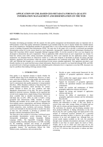 APPLICATION OF GML-BASED GEO-METADATA FOR DATA QUALITY