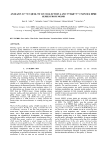 ANALYSIS OF THE QUALITY OF COLLECTION 4 AND 5 VEGETATION... SERIES FROM MODIS