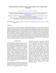 OPTIMIZED IMAGE SEGMENTATION AND ITS EFFECT ON CLASSIFICATION ACCURACY