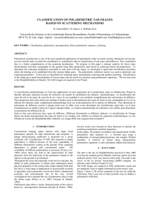 CLASSIFICATION OF POLARIMETRIC SAR IMAGES BASED ON SCATTERING MECHANISMS