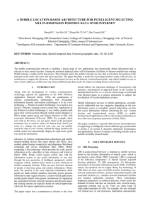 A MOBILE LOCATION-BASED ARCHITECTURE FOR INTELLIGENT SELECTING