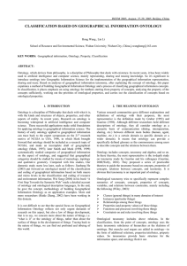 CLASSIFICATION BASED ON GEOGRAPHICAL INFORMATION ONTOLOGY