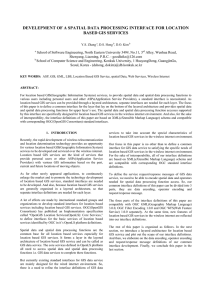 DEVELEPMENT OF A SPATIAL DATA PROCESSING INTERFACE FOR LOCATION